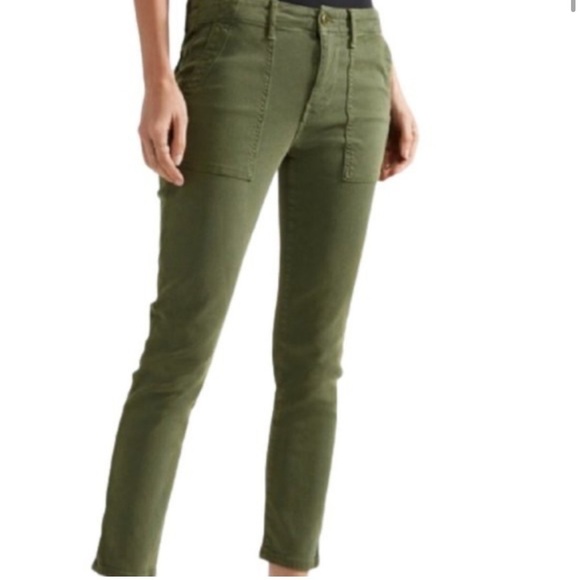 THE GREAT.  CROPPED ARMY NERD PANT GREEN ✨ Sz 27 - Picture 6 of 12